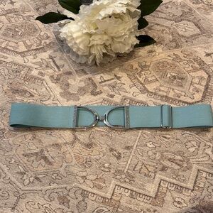 Ellany Equestrian Women’s Belt Light Blue 2 inch wide. Adjustable.